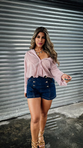 “JIA” DENIM SHORTS